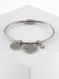 Bracciale argento con cuore e strass