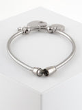 Bracciale argento con cuore e strass