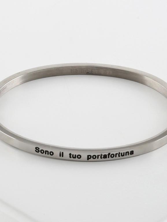 Bracciale in acciaio con incisione