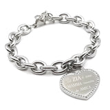 Bracciali da donna a catena cuore scritta