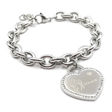 Bracciali da donna a catena cuore scritta