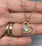 Collana Cuore Girocollo con Cristalli Zirconi