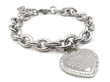 Bracciali da donna a catena cuore scritta