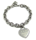 Bracciali da donna a catena cuore scritta