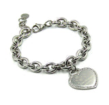 Bracciali da donna a catena cuore scritta