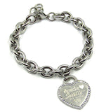 Bracciali da donna a catena cuore scritta