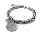 Bracciale da donna con ciondolo scritta