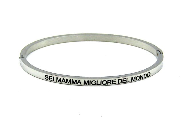 Bracciale rigido con scritta amore