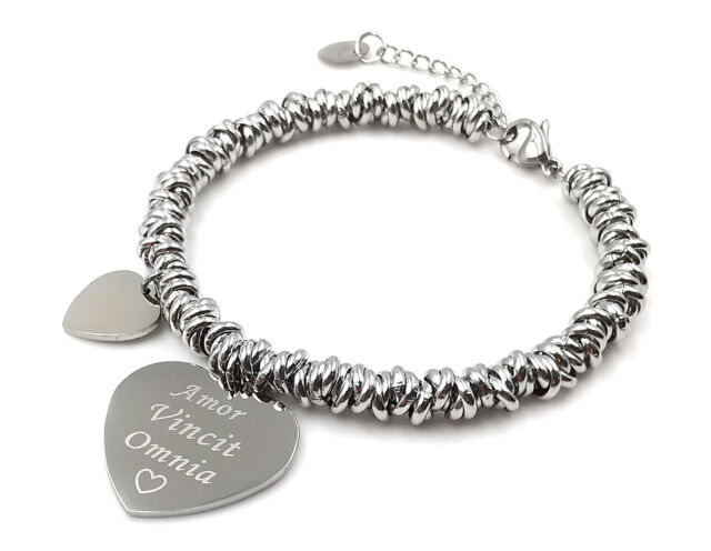 Bracciale da donna con cuore scritta