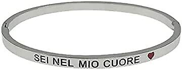 Bracciale con scritta frase rigido apribile