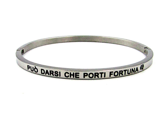 Bracciale rigido con scritta amore