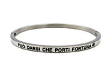 Bracciale rigido con scritta amore