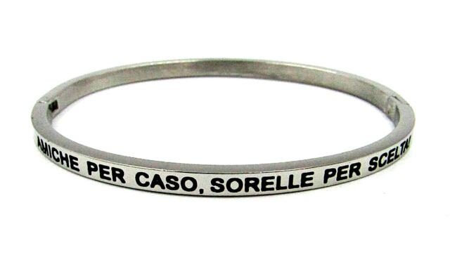 Bracciale rigido con scritta amore