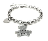 Bracciale da donna braccialetto con cuore orso orsetto