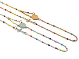 Collana rosario donna girocollo multicolore