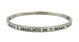 Bracciale rigido con scritta amore