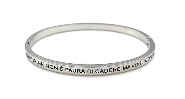 Bracciale rigido con scritta amore