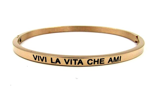 Bracciale rigido con scritta