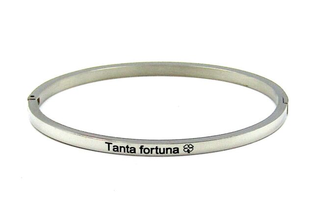 Bracciale rigido con scritta amore