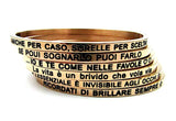 Bracciale rigido con scritta