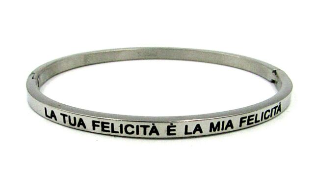 Bracciale rigido con scritta amore