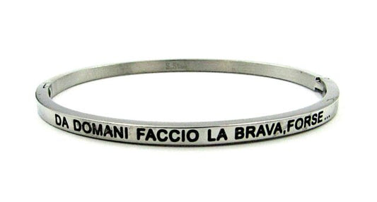 Bracciale rigido con scritta amore