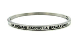 Bracciale rigido con scritta amore