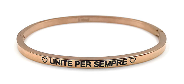 Bracciale rigido con scritta