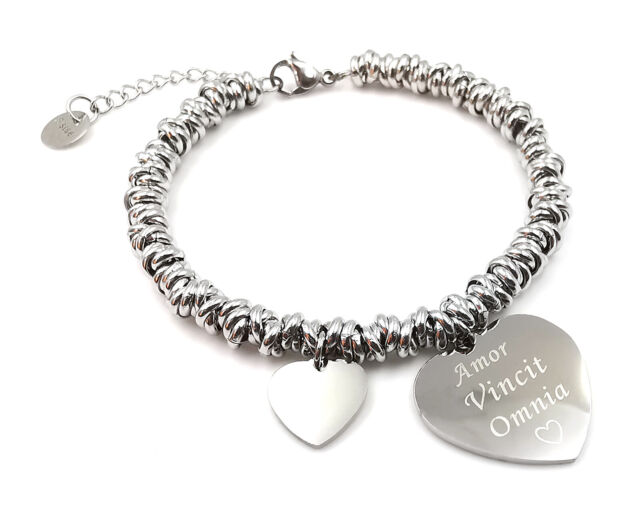 Bracciale da donna con cuore scritta