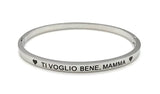 Bracciale rigido con scritta amore