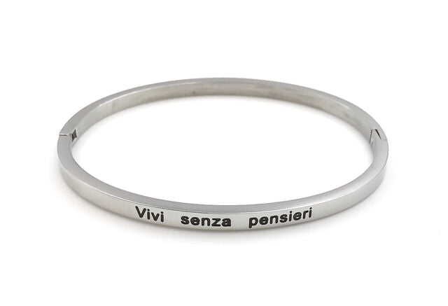 Bracciale rigido con scritta amore