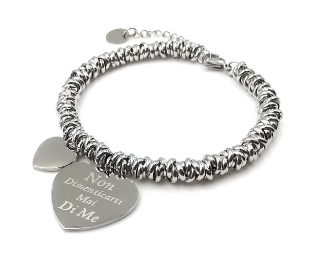 Bracciale da donna con cuore scritta