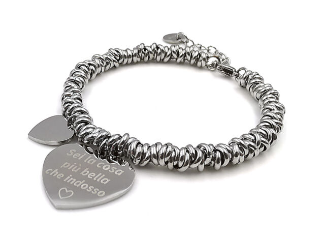 Bracciale da donna con cuore scritta