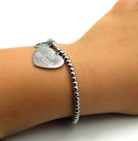 Bracciali da donna con cuore a scritta