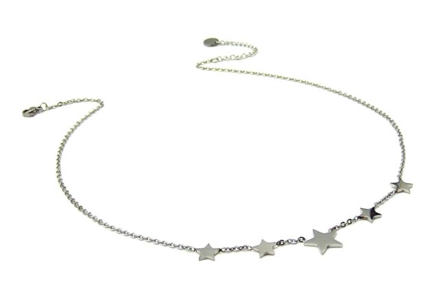 Collana da donna girocollo con stelle stelline