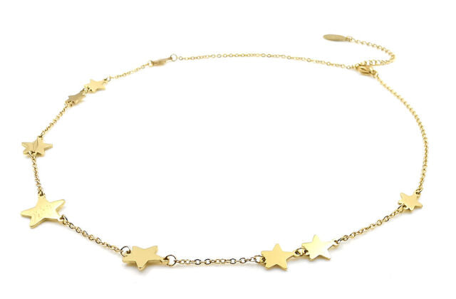 Collana donna con stelle girocollo