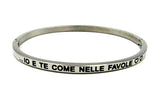 Bracciale rigido con scritta amore