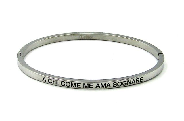 Bracciale rigido con scritta amore