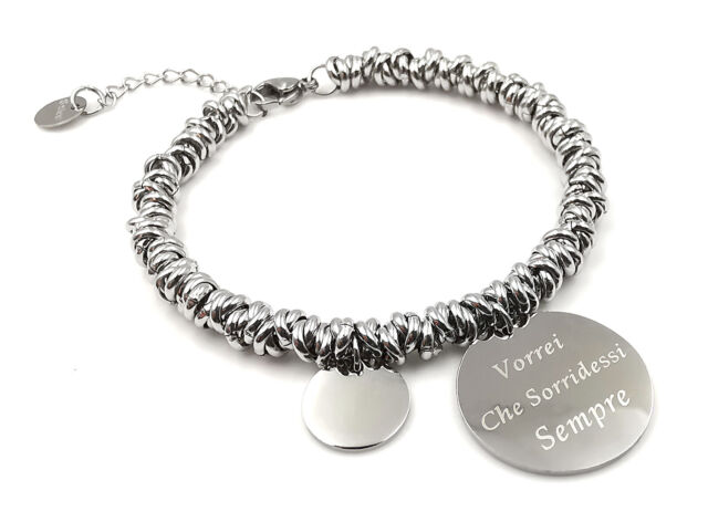 Bracciale da donna con ciondolo scritta