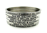 Bracciale rigido con scritta amore