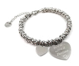 Bracciale da donna con cuore scritta