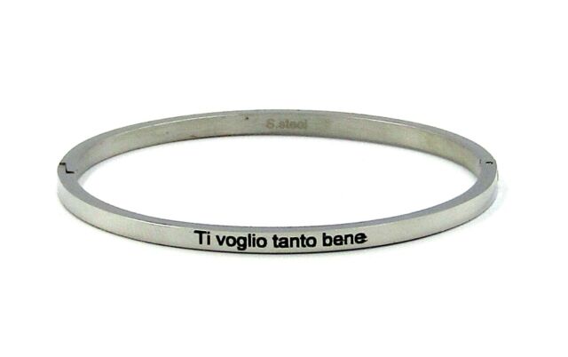 Bracciale rigido con scritta amore