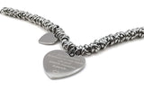 Bracciale da donna con cuore scritta