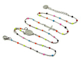 Collana rosario donna girocollo multicolore