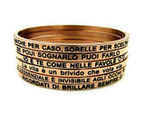 Bracciale rigido con scritta