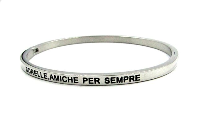 Bracciale rigido con scritta amore