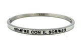 Bracciale rigido con scritta amore