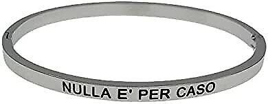 Bracciale con scritta frase rigido apribile