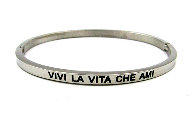 Bracciale rigido con scritta amore