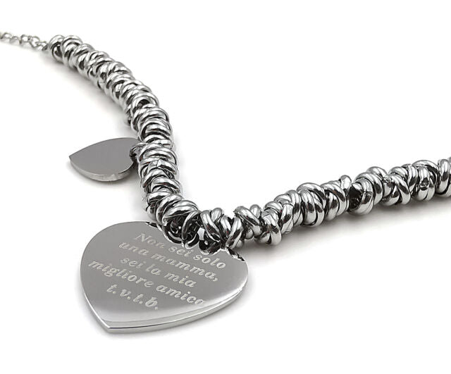 Bracciale da donna con cuore scritta